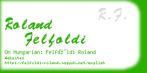 roland felfoldi business card